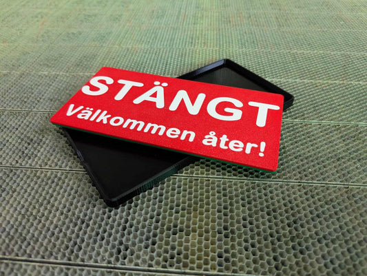 Öppet / Stängt magnetskylt