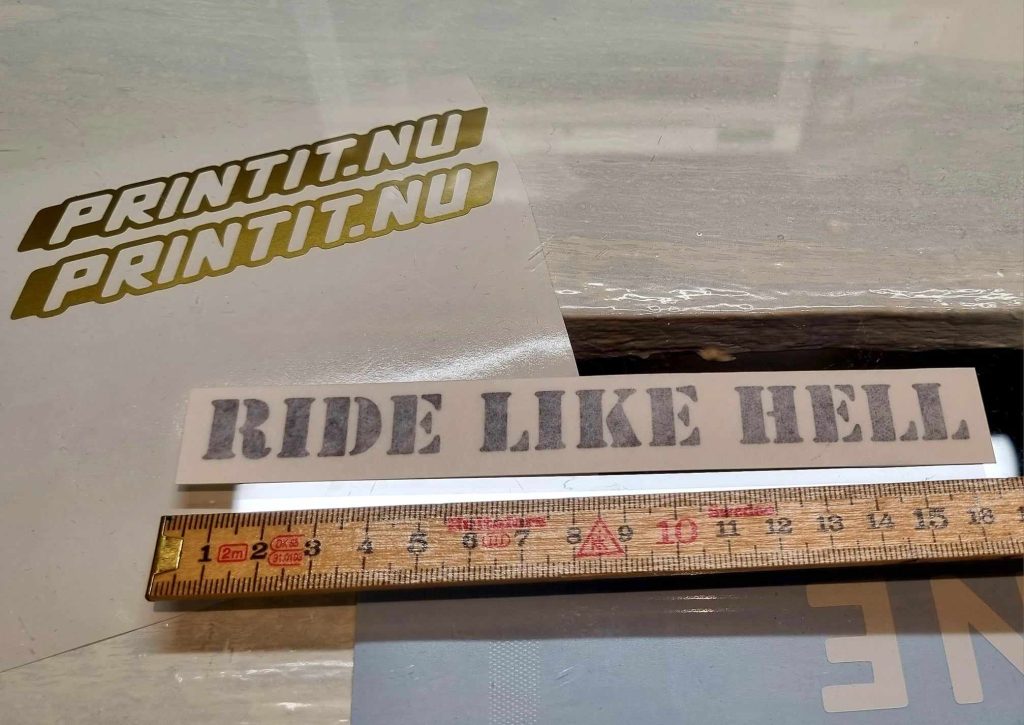 Dekal "RIDE LIKE HELL"