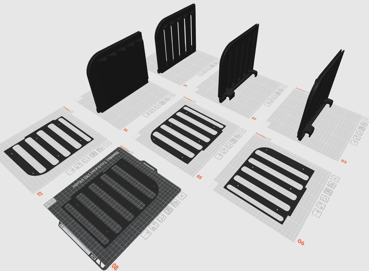3D PRINT fil för ventilationsfönster till VW T5 / T5.1 / T6