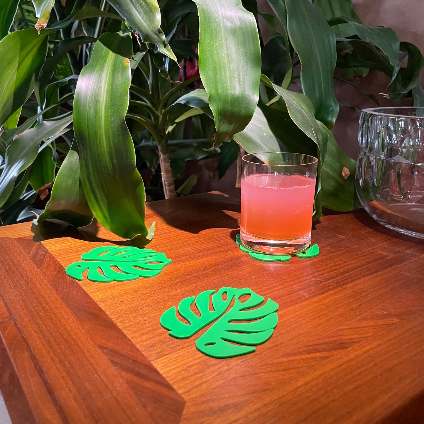 Monstera Glasunderlägg