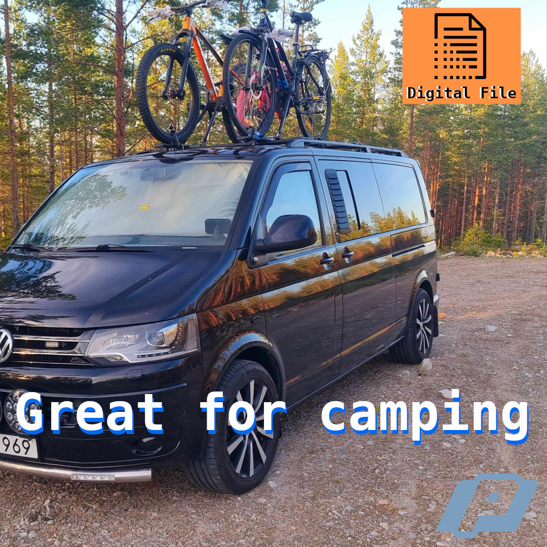 3D PRINT fil för ventilationsfönster till VW T5 / T5.1 / T6