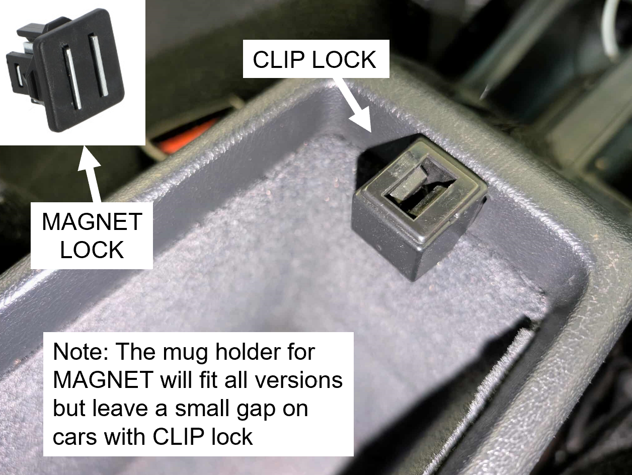 Mittkonsols mugghållare till Volvo 940, 740, 760, 960, V90